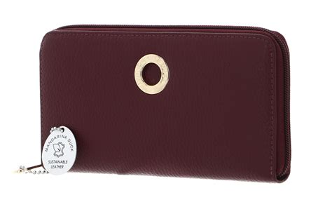 Mandarina Duck Mellow Leather Zip Around Wallet L Windsor Wine Modeherz