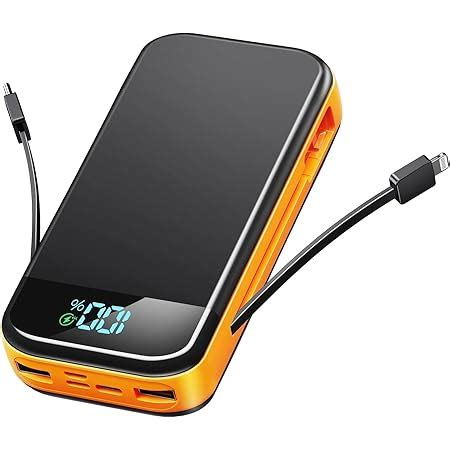 Vrurc Powerbank W Schnelles Aufladen Mah Power Bank Mit Kabel