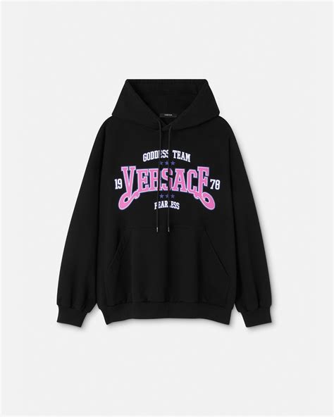 Versace Fearless Varsity Logo Hoodie Versace