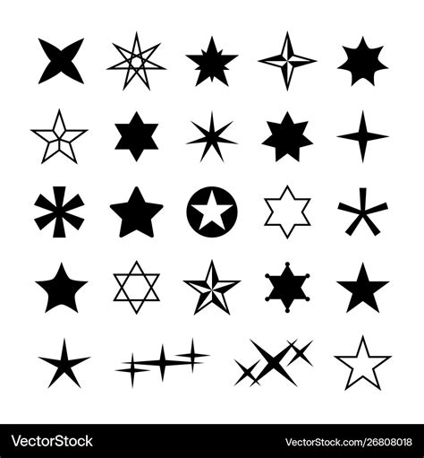 Star silhouettes rising christmas stars abstract Vector Image