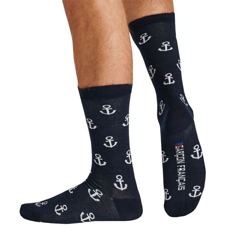 Gar On Fran Ais Anchor Cotton Dress Socks Navy Inderwear