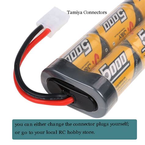 2 Pack 5000mah 72 Volt Nimh Rc Car Rechargeable Battery Pack With