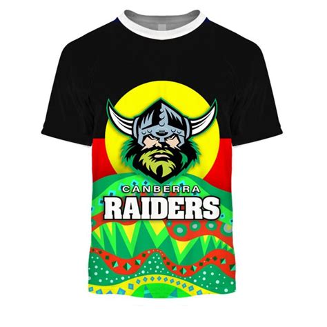 Nrl Canberra Raiders Dinky Di Lover Aboriginal Flag X Indigenous T Shirt