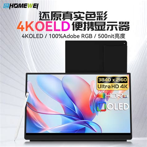 Ehomewei便携式显示器4koled屏幕switch手机笔记本拓展屏触摸屏虎窝淘