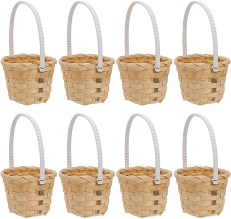 Rattan Korb Geflochtener Blumenkorb Hochzeitskorb 8 Stücke Mini