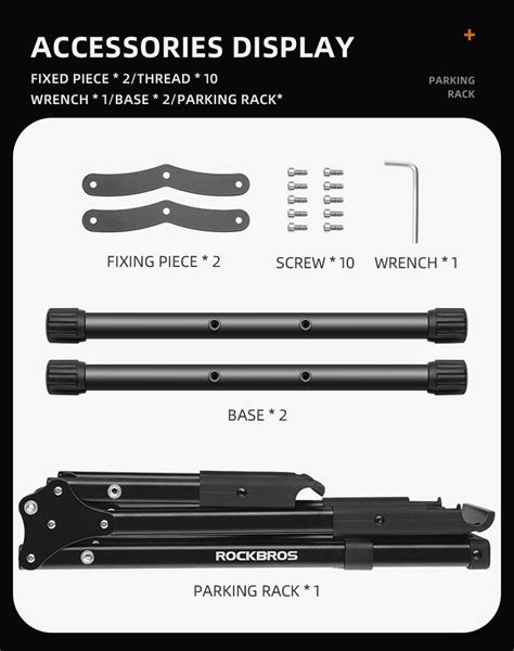 Rockbros Bike Parking Stand Durable Inch High Carbon Steel Floor