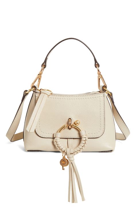 See By Chloé See By Chloé Mini Joan Leather Crossbody Bag In Natural Lyst