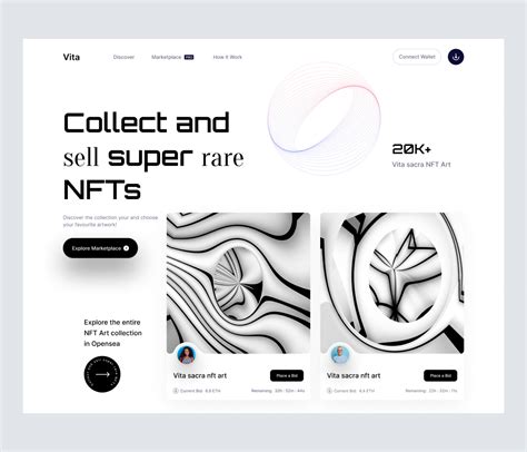 NFT Marketplace Landing Page Website Design Behance