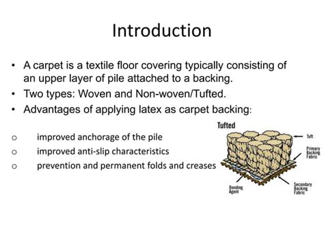 Latex Carpet Backing Ppt