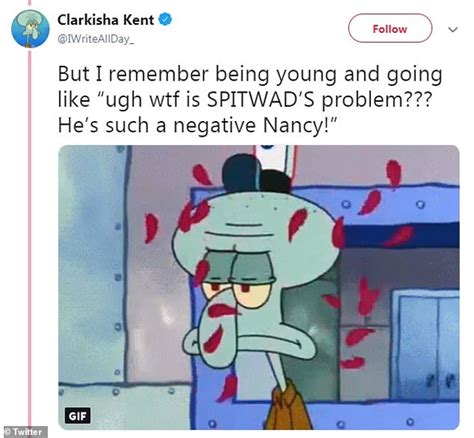 24 Year Old Woman Reveals How Cartoon Character Squidward Helped Her To