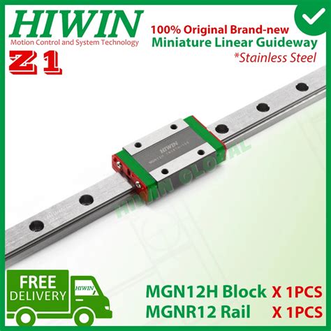 HIWIN Stainless Steel MGN12H Z1 Preloaded MGN12 Linear Rail 200 300 350