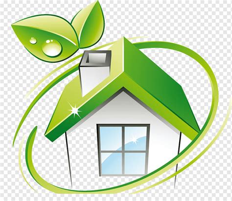 House Illustration Greenhouse Logo Environmentally Friendly Green Home