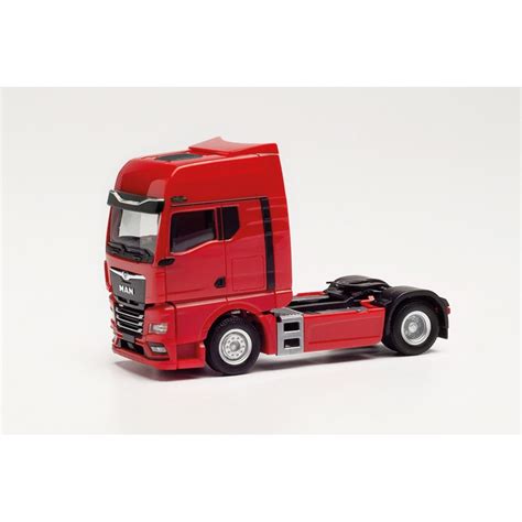 Herpa 315869 MAN TGX GX Tractor With Mirror Cam Red