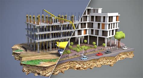 Construction Technologies 3d Scene Mozaik Digital Education And Learning