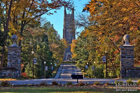 Autumn Colors Surround Duke Chapel On The Campus Of Duke University