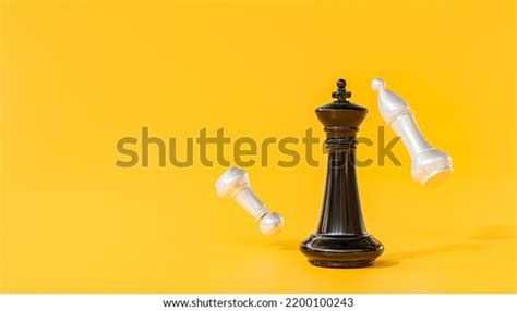 Black King Chess Piece White Chessman Stock Illustration 2200100243 ...