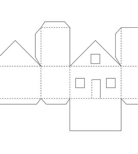 Molde De Casinha Para Imprimir Como Fazer Casinhas De Papel