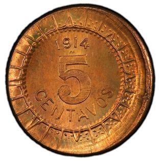 5 Centavos Pattern Copper Mexique Numista