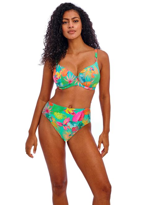 Freya Isla Margarita Plunge-Bandea Bikini-Jade-Multi
