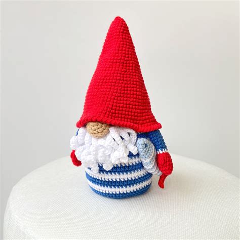 Gnome Crochet Pattern Amigurumi Pattern Sailor Gnome Etsy