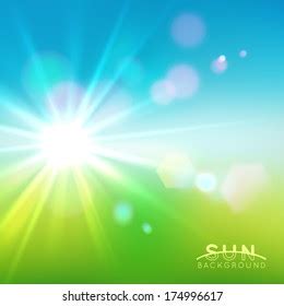 Sun Flare Background Stock Vector (Royalty Free) 174996617 | Shutterstock