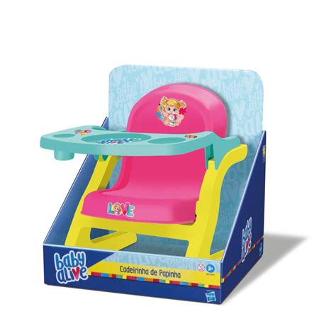 Cadeirinha De Papinha Para Boneca Menina Brincar Baby Alive No Shoptime