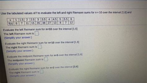 Solved Use The Tabulated Values Off To Evaluate The Left And Chegg