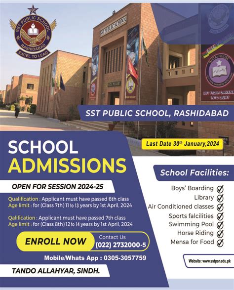 Admission To Foundation And Pre Camb Sst Public School Rashidabad