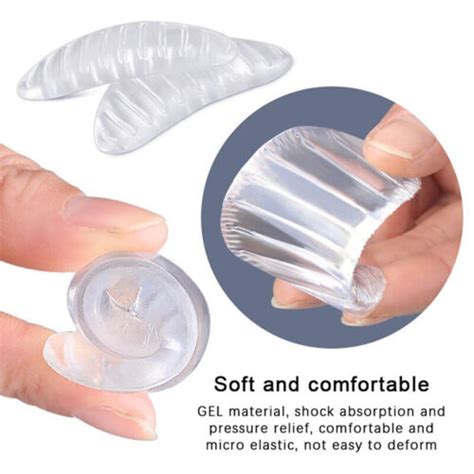 Pair Clear Silicone Gel Arch Support Shoe Insert Flat Foot Corrector