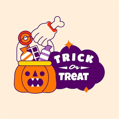 Premium Vector Trick Or Treat Illustration