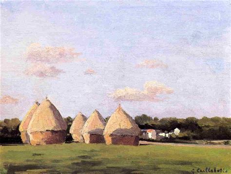 Harvest Landscape With Five Haystacks C C Gustave