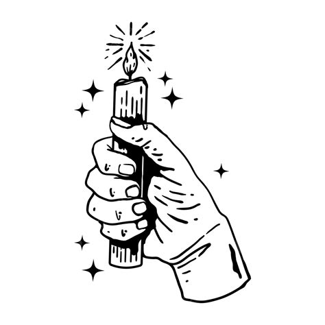 Illustration Of A Hand Holding Candle Candles Illustration Hand Png