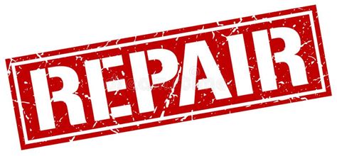 repair stamp stock vector illustration  grunge square