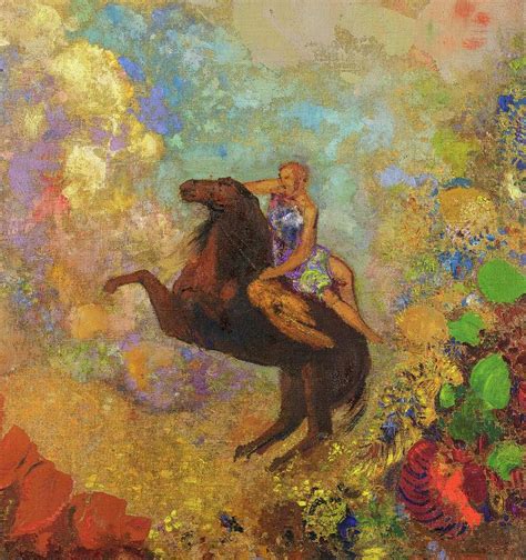 Muse On Pegasus 1907 By Odilon Redon Odilon Redon Painting Art