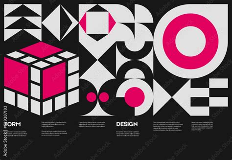 Swiss poster design template layout with clean typography and minimal ...