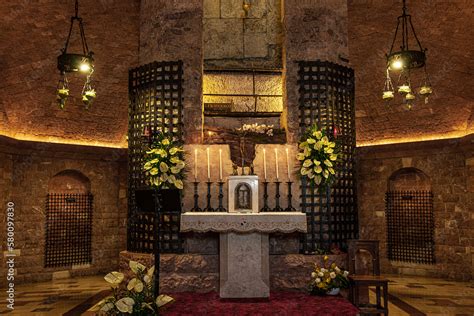 Crypt With The Tomb Of Saint Francis In The Basilica San Francesco Assisi Italycrypt With