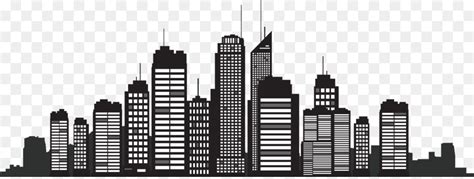 city building silhouette transparent - Clip Art Library