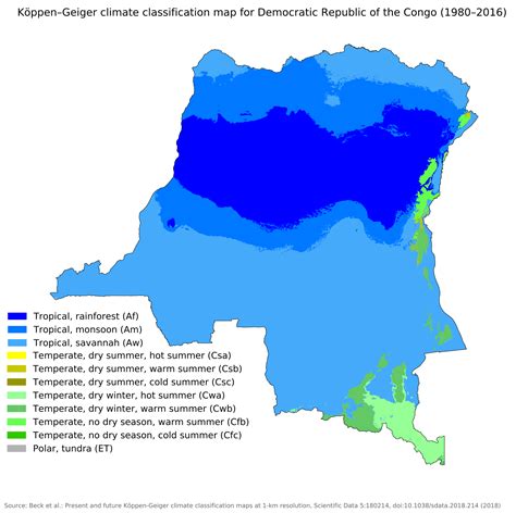 Carte Climatique De La R Publique D Mocratique Du Congo