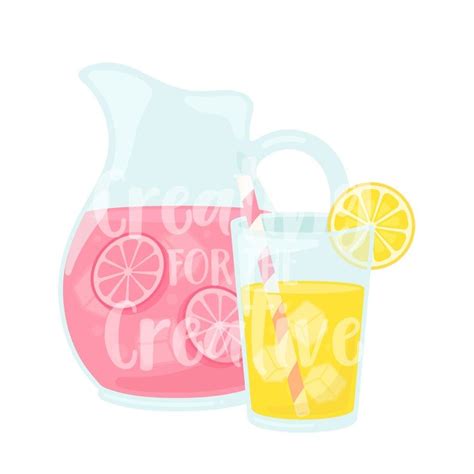 Pink Lemonade Pitcher Clipart