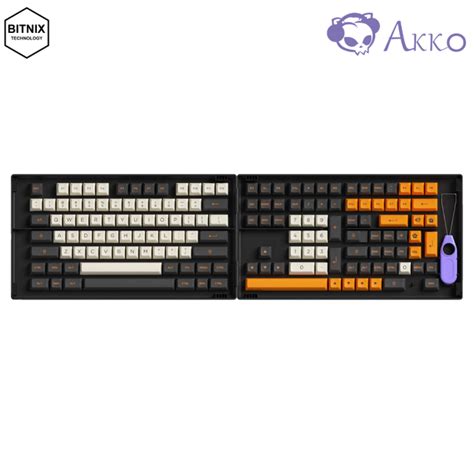 Akko Carbon Retro Keycap Set Pbt Doubleshot Keys Asa Profile