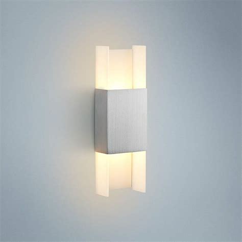 Cerno Ansa 15 1 2 High Brushed Aluminum Led Wall Sconce 9d561 Lamps Plus