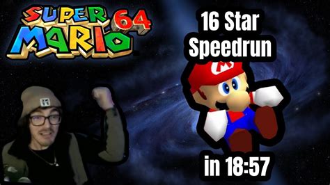 Super Mario 64 16 Star Speedrun In 18 57 Youtube