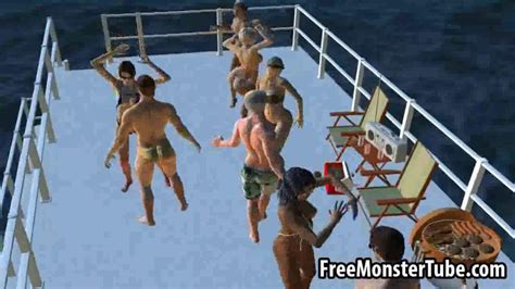 Foxy 3D Cartoon Blonde Babe Getting Fucked On A Boat Porn Videos