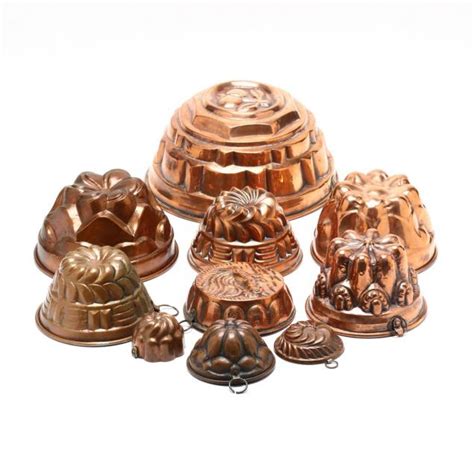 Ten Assorted Vintage Copper Molds (Lot 146 - The October Holiday ...