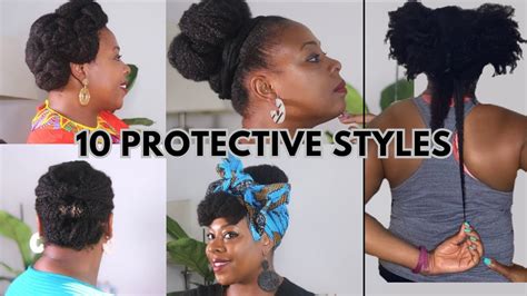 10 Low Manipulation Protective Styles For Natural Hair Growth Youtube