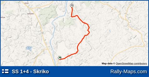 SS 1 4 Skriko Stage Map KOKUA 60 V Juhlaralli 2021 RALLI SM