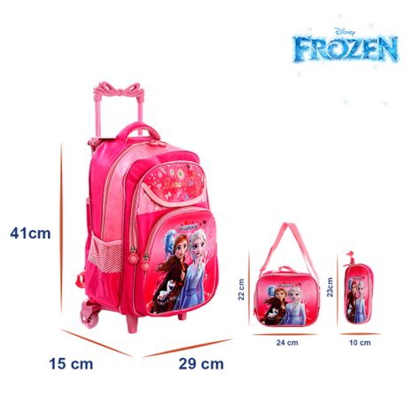 Kit Mochila Escolar Disney Frozen Elsa E Anna Rodinhas Submarino