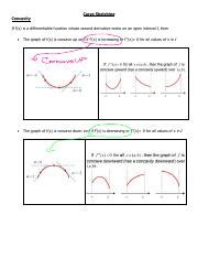 Mar Concavity And Points Of Inflection Notes Completed Part Pdf