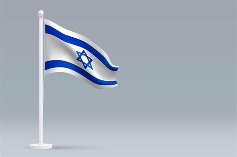 Premium Ai Image 3d Realistic National Israel Flag Isolated On Gray