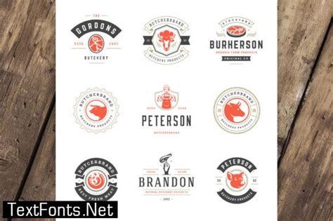 18 Meat Food Logos And Badges 4606949